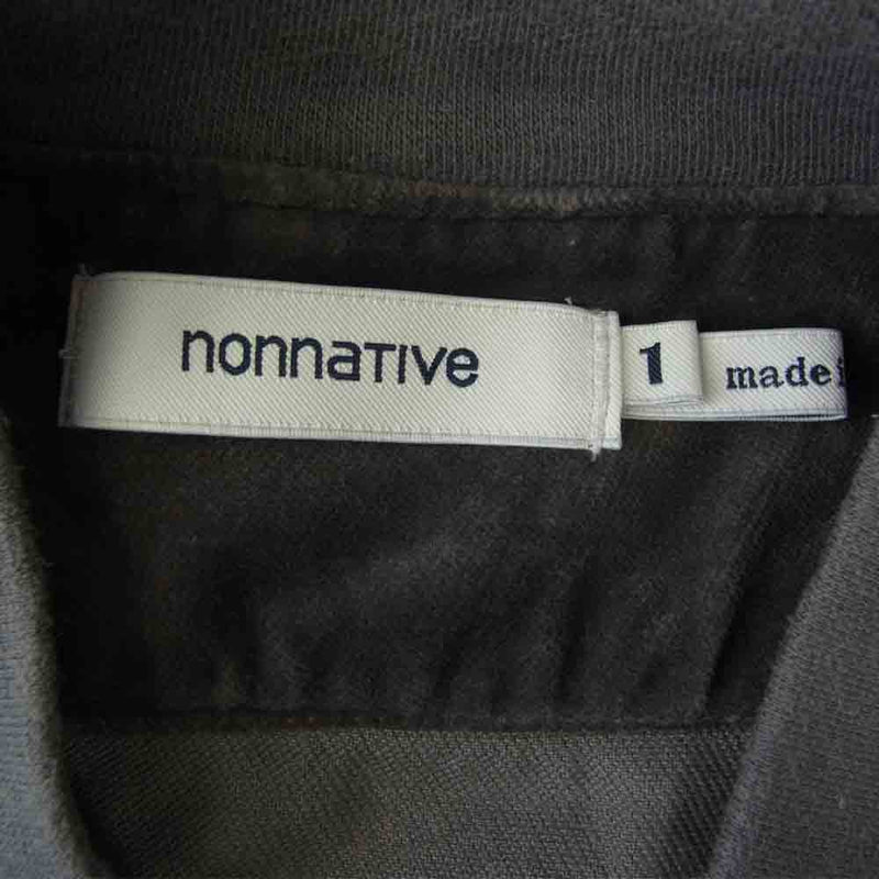 nonnative ノンネイティブ 17AW NN-S3210 TRAINER SHIRT C/R VELVET ジャケット ベロア グレー系 1【中古】