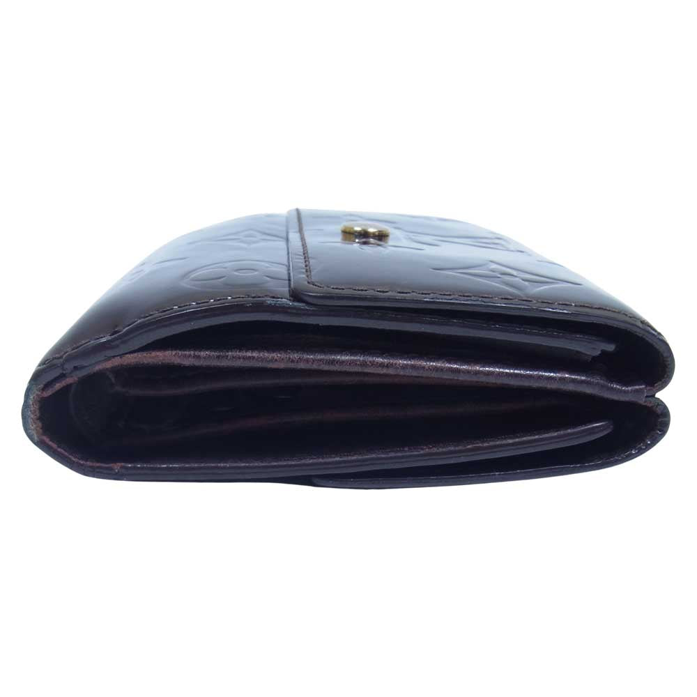 LOUIS VUITTON ルイ・ヴィトン M93523 ポルト モネ ビエ カルト クレディ ヴェルニ 財布 ダークブラウン系【中古】