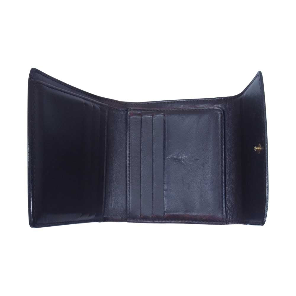 LOUIS VUITTON ルイ・ヴィトン M93523 ポルト モネ ビエ カルト クレディ ヴェルニ 財布 ダークブラウン系【中古】