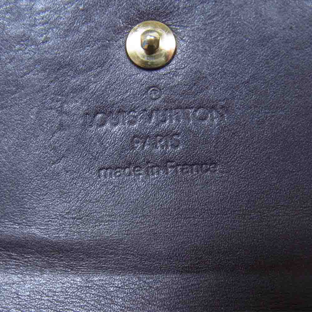 LOUIS VUITTON ルイ・ヴィトン M93523 ポルト モネ ビエ カルト クレディ ヴェルニ 財布 ダークブラウン系【中古】