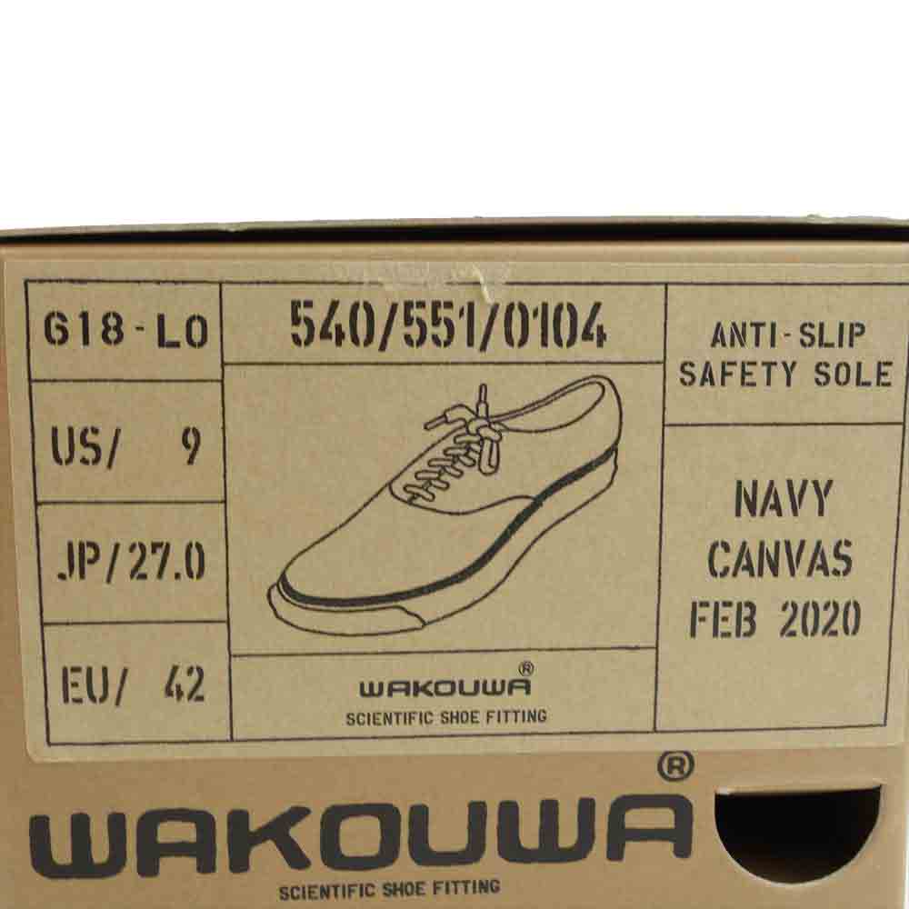 ANATOMICA アナトミカ WAKOUWA WAK DECK SHOES LOW ワクワ デッキシューズ ロー スニーカー ネイビー系 27cm【中古】