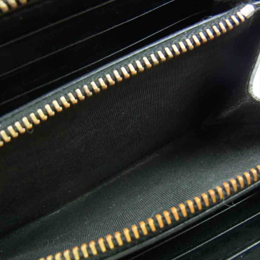 SAINT LAURENT サンローラン ラウンドファスナー スタッズ装飾 長財布 ブラック系【中古】