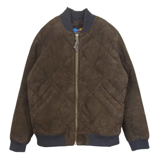Eddie Bauer エディー・バウアー 01 9743 スカイライナー スエード ダウンジャケット ブラウン系 M【中古】