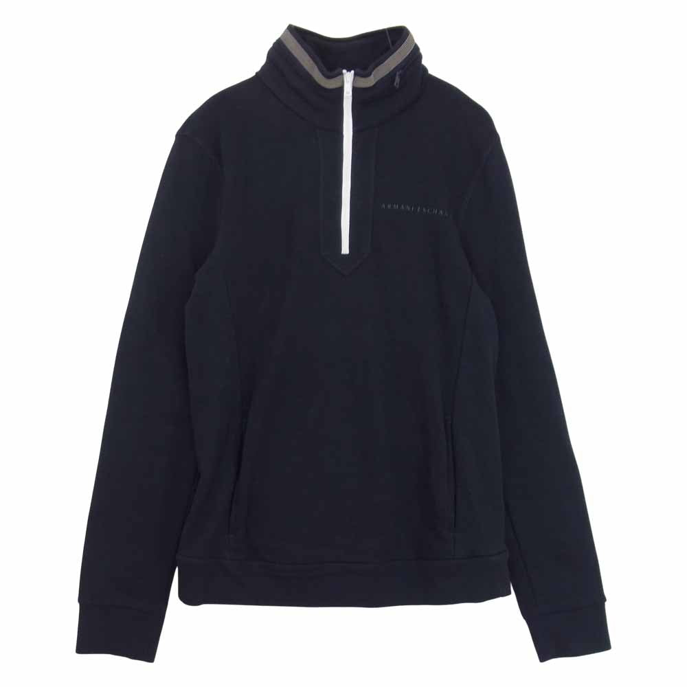 ARMANI EXCHANGE アルマーニエクスチェンジ ハーフジップ トレーナー ネイビー系 S【中古】