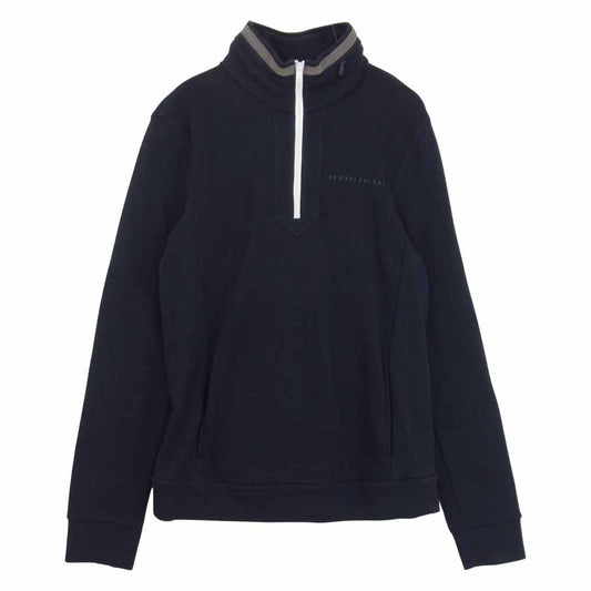 ARMANI EXCHANGE アルマーニエクスチェンジ ハーフジップ トレーナー ネイビー系 S【中古】