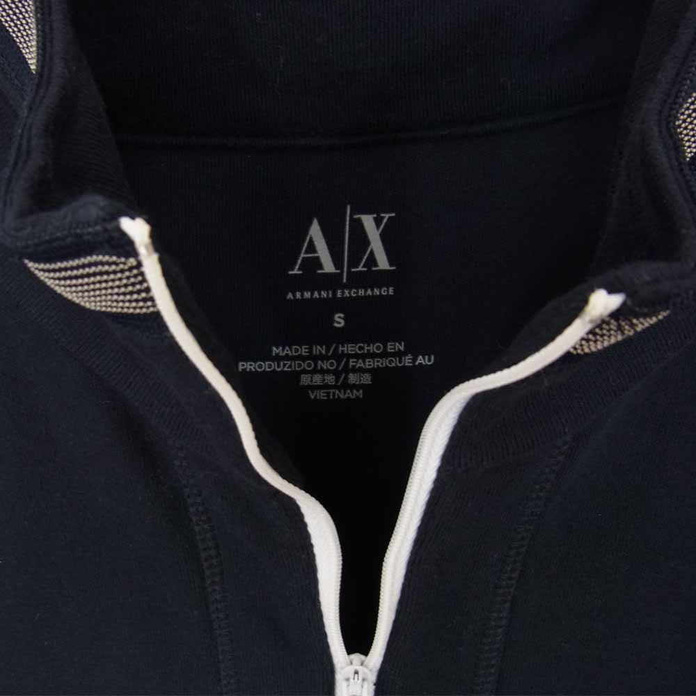 ARMANI EXCHANGE アルマーニエクスチェンジ ハーフジップ トレーナー ネイビー系 S【中古】