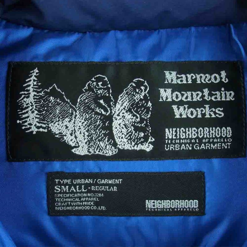 NEIGHBORHOOD ネイバーフッド 092DEMAN-JKM02 Marmot マーモット Classic Down N-Vest ダウン ベスト ネイビー系 S【中古】