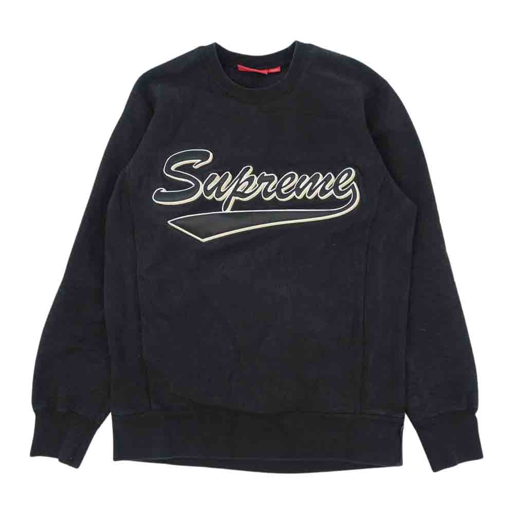 Supreme シュプリーム 16AW Brush Script Crewneck クルーネック スウェット ダークネイビー系 M【中古】
