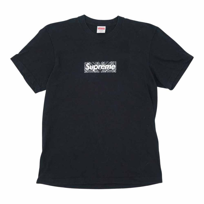 Supreme シュプリーム 19AW Bandana Box Logo Tee バンダナ ボックス ロゴ 半袖Tシャツ ブラック系 S【中古】
