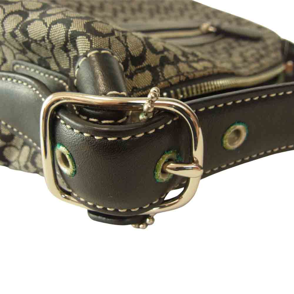COACH コーチ 6332 ミニシグネチャー ハンド バッグ ブラック系【中古