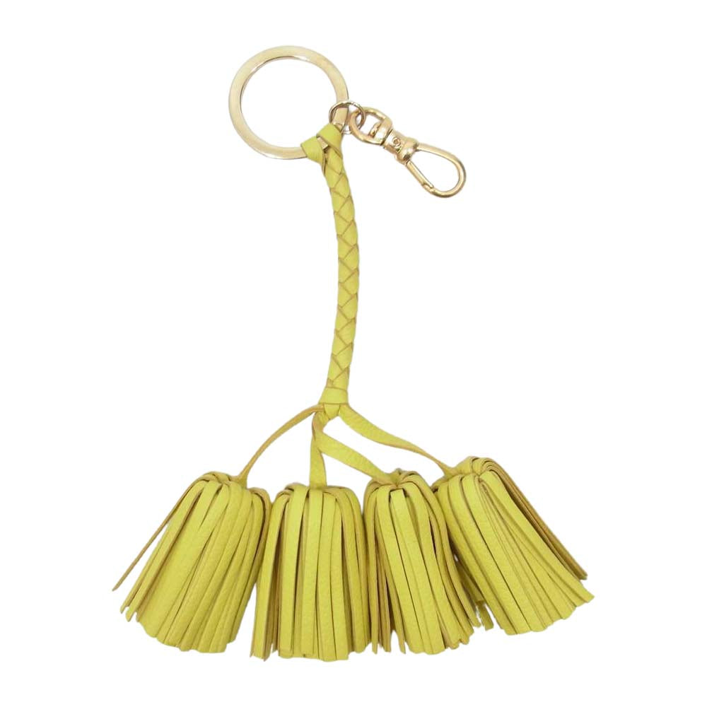 J&M Davidson ジェイアンドエムデヴィッドソン キーリング タッセル KEY TASSEL キーホルダー イエロー系【中古】