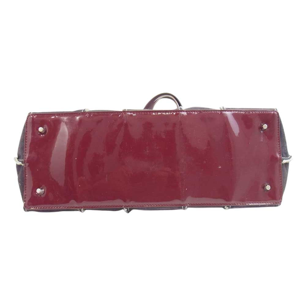 Anya Hindmarch アニヤ・ハインドマーチ 猫 キャット プリント ハンド バッグ ブラウン系【中古】