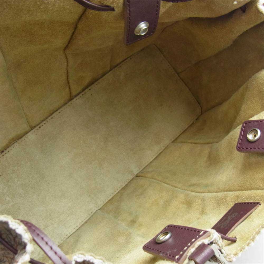 Anya Hindmarch アニヤ・ハインドマーチ 猫 キャット プリント ハンド バッグ ブラウン系【中古】