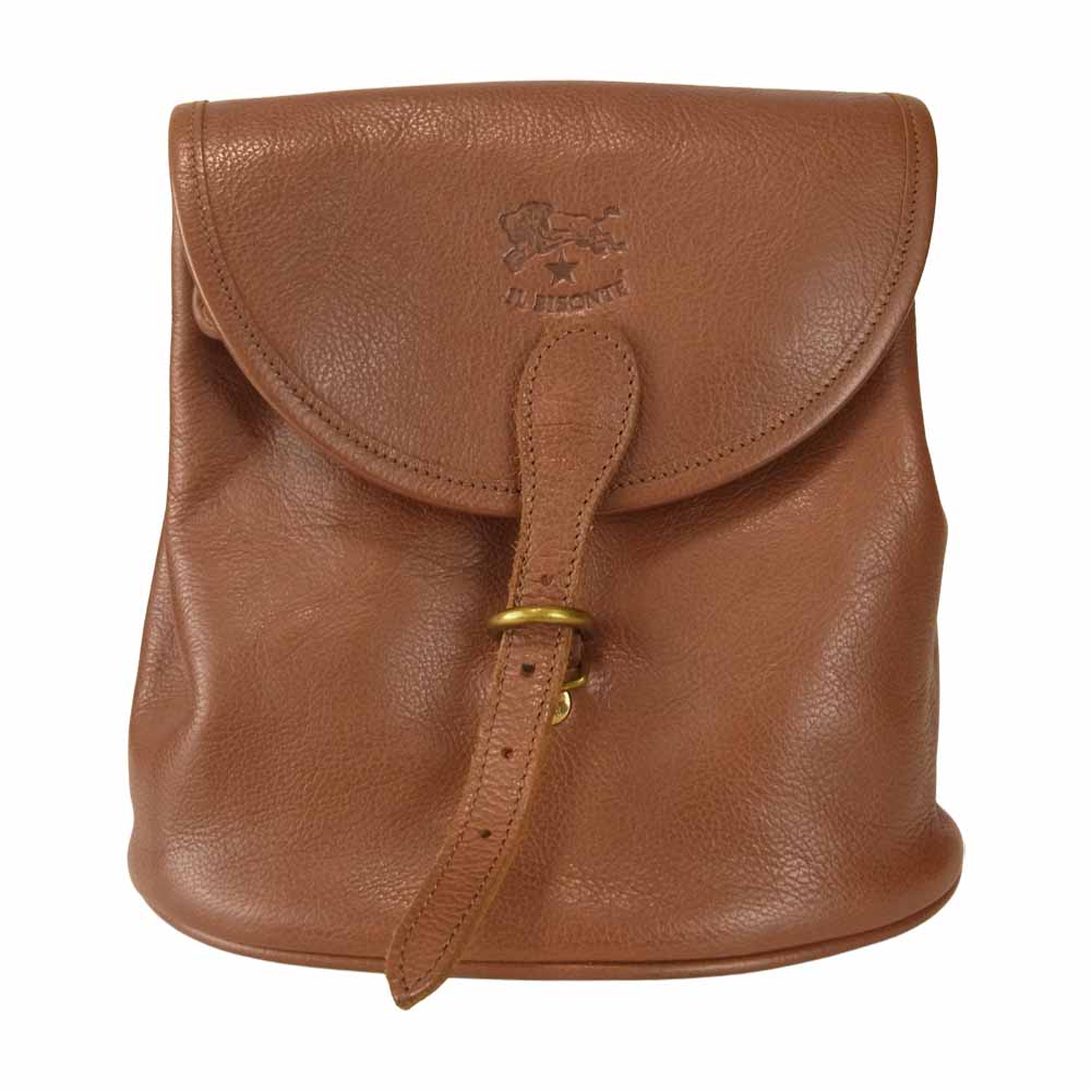 IL BISONTE イルビゾンテ レザー ショルダー バッグ ブラウン系【中古】
