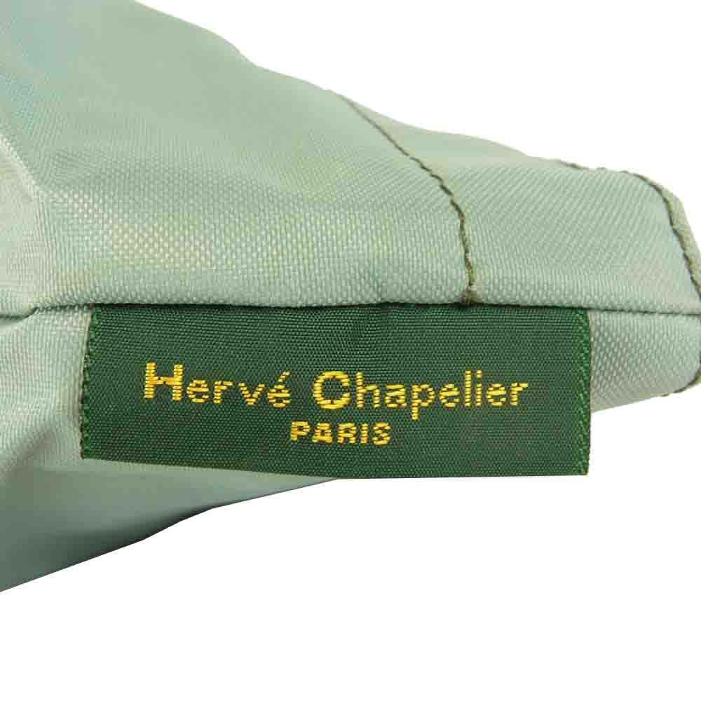 Herve Chapelier エルベ・シャプリエ ナイロン 舟形 トート S オリーブ カーキ系【中古】