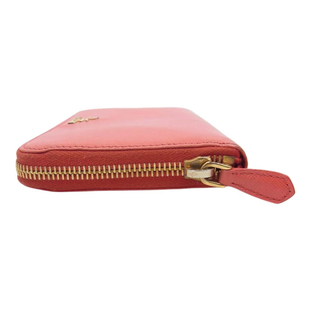 PRADA プラダ 1M0506 サフィアーノ メタル レザー 長財布 オレンジ系【中古】