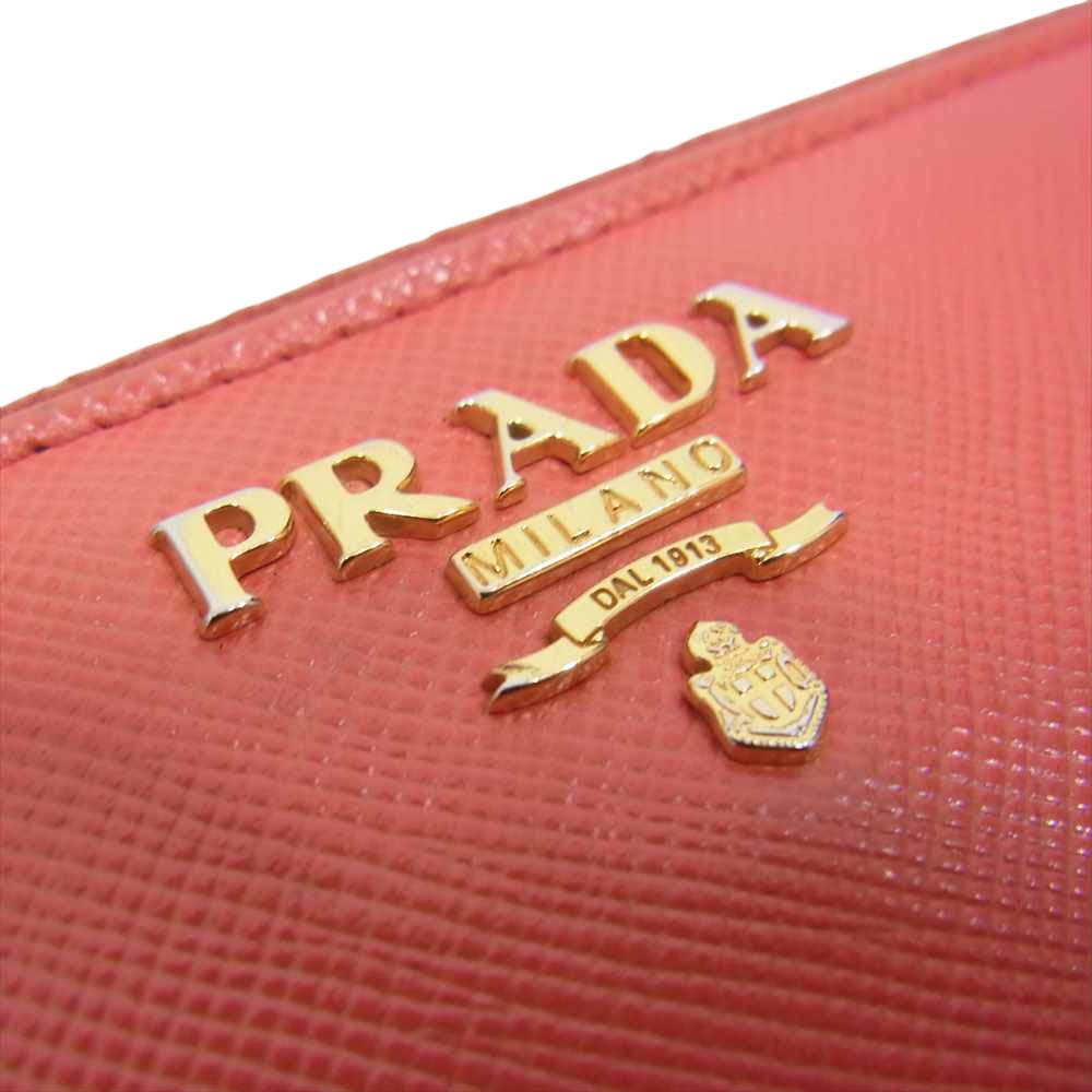 PRADA プラダ 1M0506 サフィアーノ メタル レザー 長財布 オレンジ系【中古】