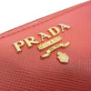 PRADA プラダ 1M0506 サフィアーノ メタル レザー 長財布 オレンジ系【中古】