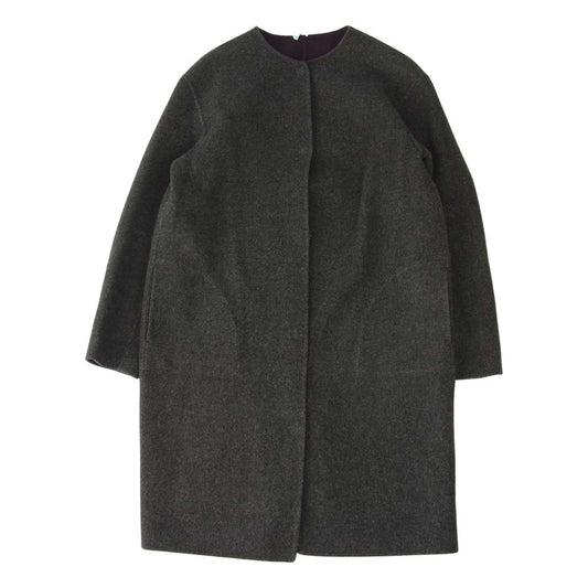 JOSEPH ジョセフ リバーシブル ウール コート グレー系 パープル系 36【中古】