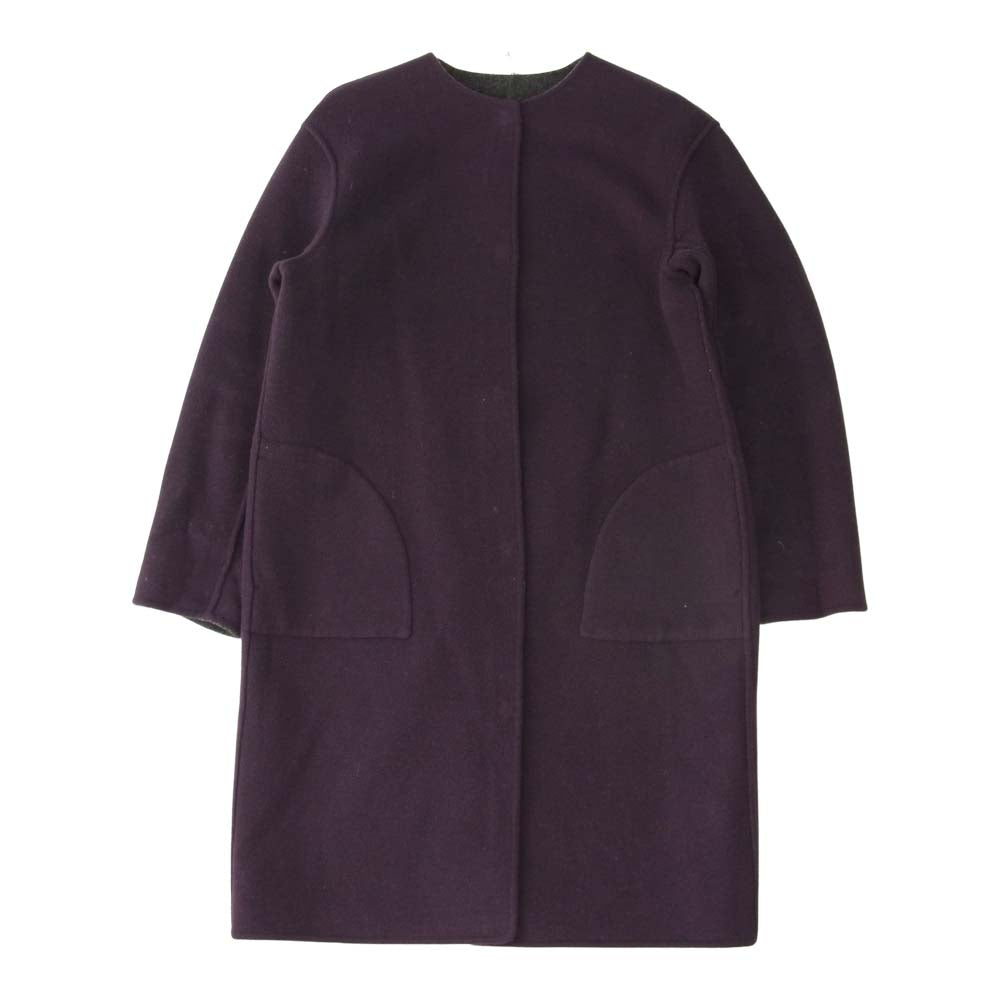 JOSEPH ジョセフ リバーシブル ウール コート グレー系 パープル系 36【中古】