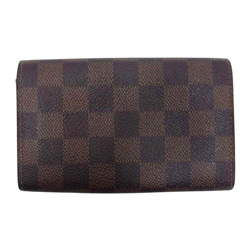 LOUIS VUITTON ルイ・ヴィトン N61730 ダミエ ポルトモネ ビエ トレゾール 財布 ブラウン系【中古】