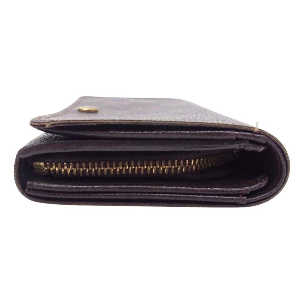 LOUIS VUITTON ルイ・ヴィトン N61730 ダミエ ポルトモネ ビエ トレゾール 財布 ブラウン系【中古】