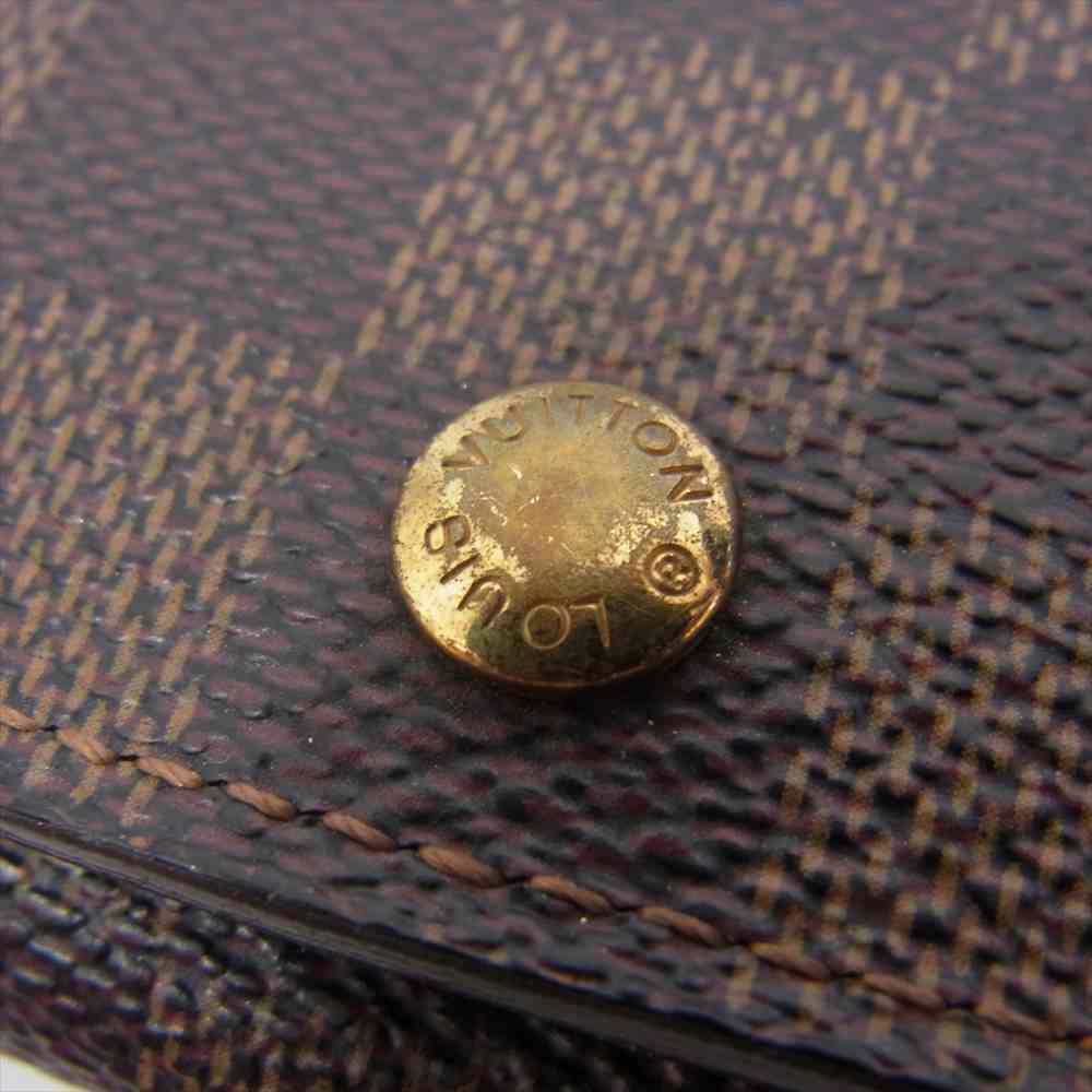 LOUIS VUITTON ルイ・ヴィトン N61730 ダミエ ポルトモネ ビエ トレゾール 財布 ブラウン系【中古】