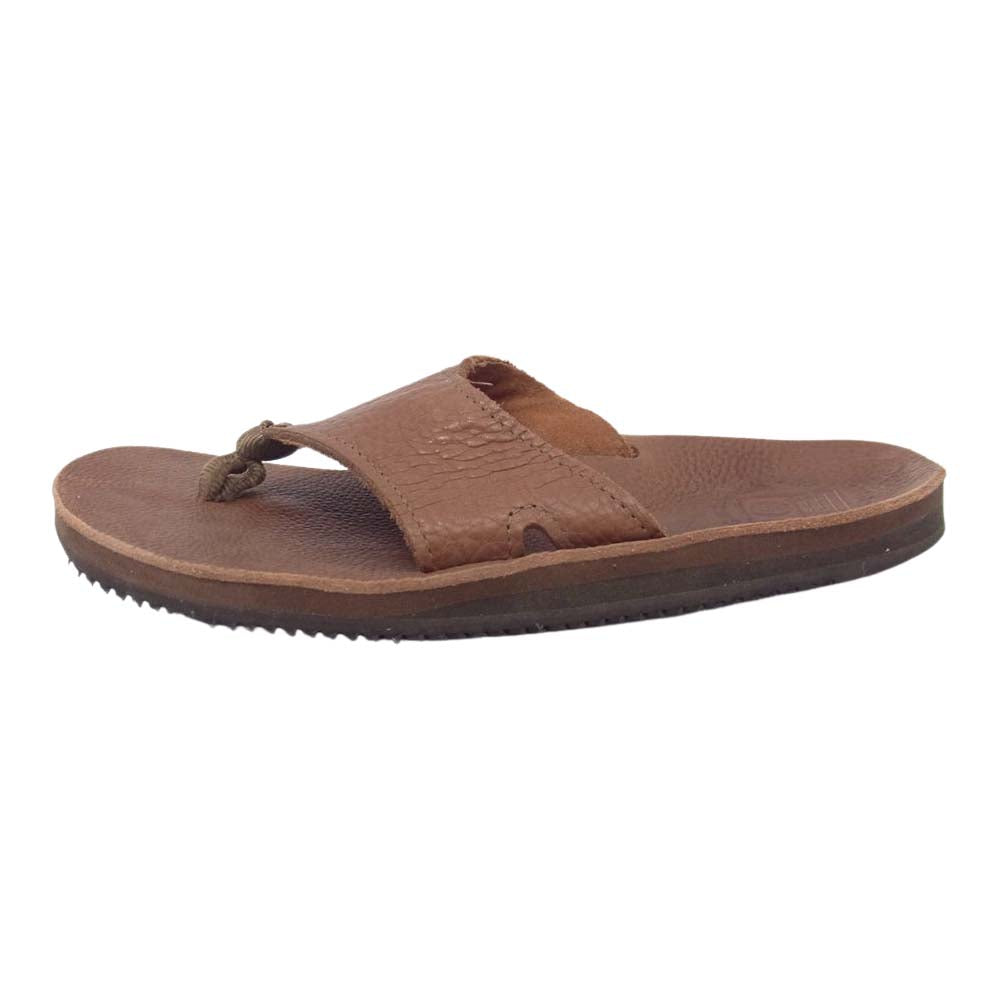 サンダルマン BEACH WIDE ビーチワイド レザー サンダル ブラウン系 5【中古】