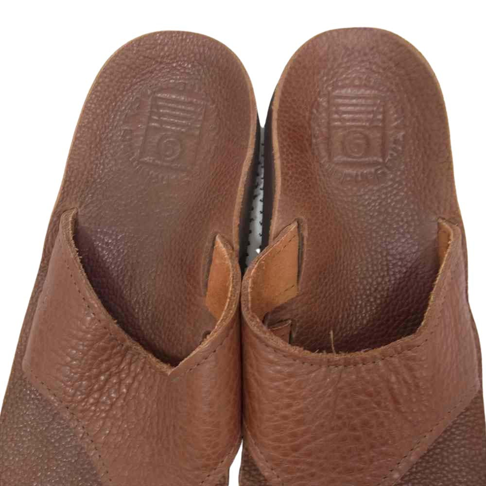 サンダルマン BEACH WIDE ビーチワイド レザー サンダル ブラウン系 5【中古】