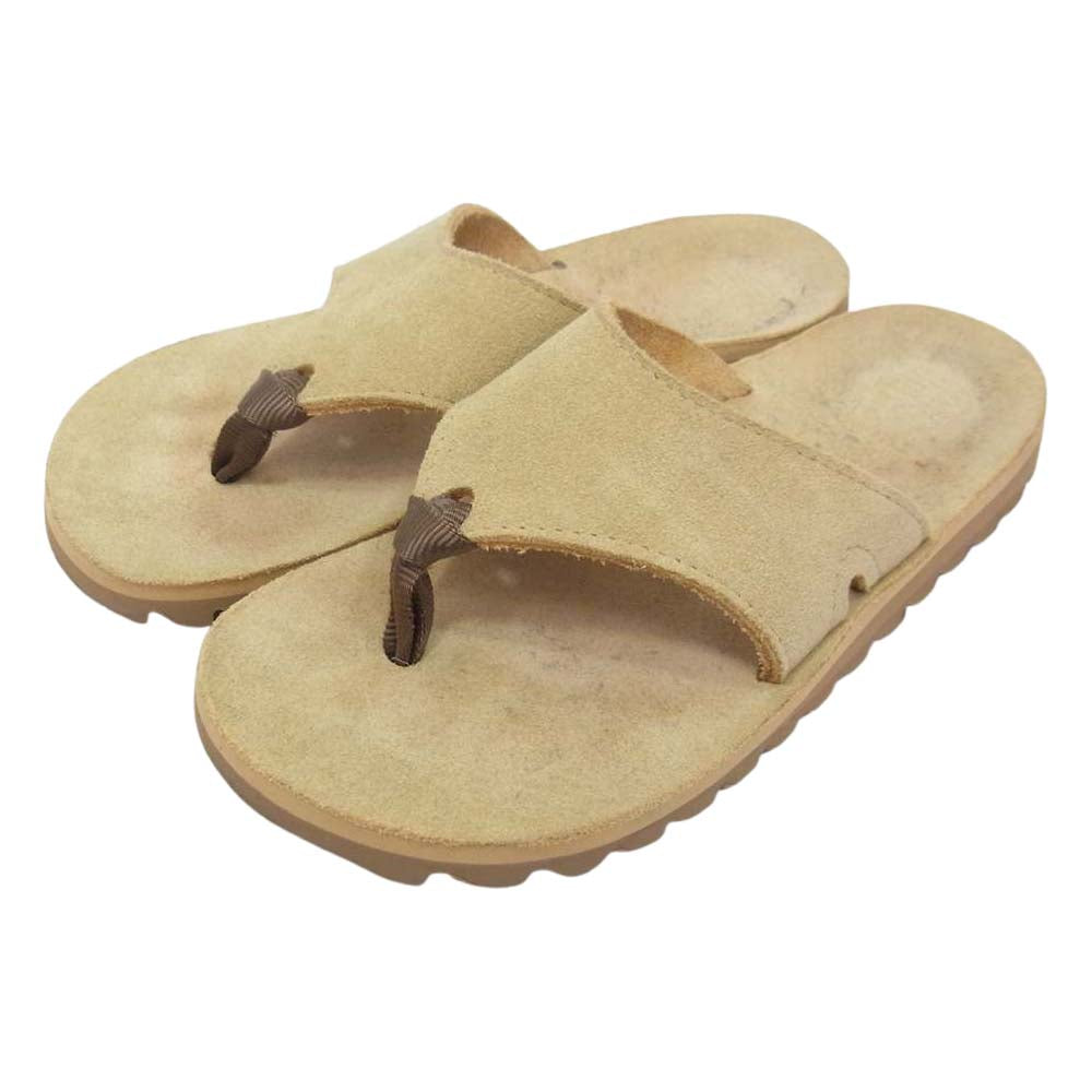サンダルマン BEACH WIDE ビーチワイド スエード リップルソール サンダル ベージュ系 9【中古】