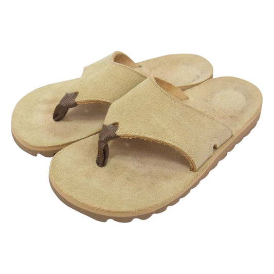 サンダルマン BEACH WIDE ビーチワイド スエード リップルソール サンダル ベージュ系 9【中古】