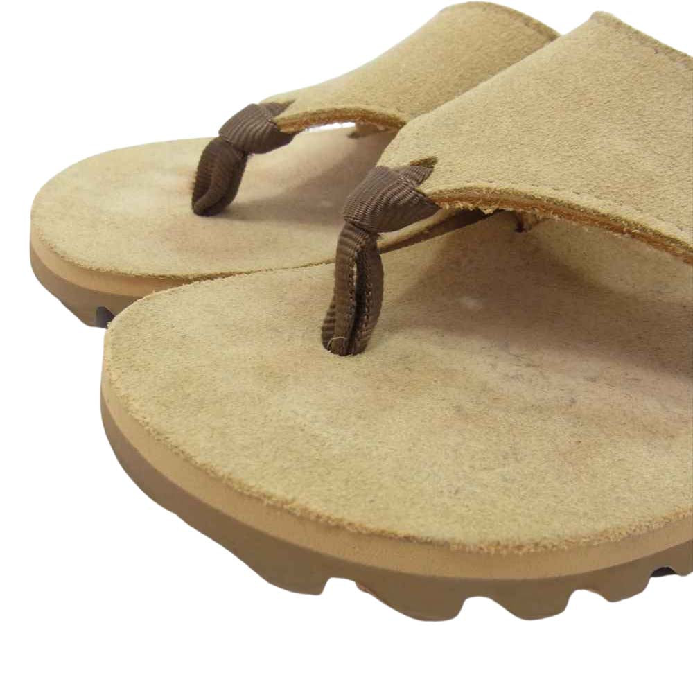 サンダルマン BEACH WIDE ビーチワイド スエード リップルソール サンダル ベージュ系 9【中古】