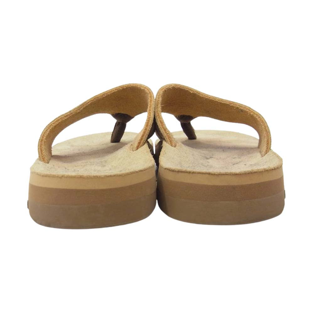 サンダルマン BEACH WIDE ビーチワイド スエード リップルソール サンダル ベージュ系 9【中古】