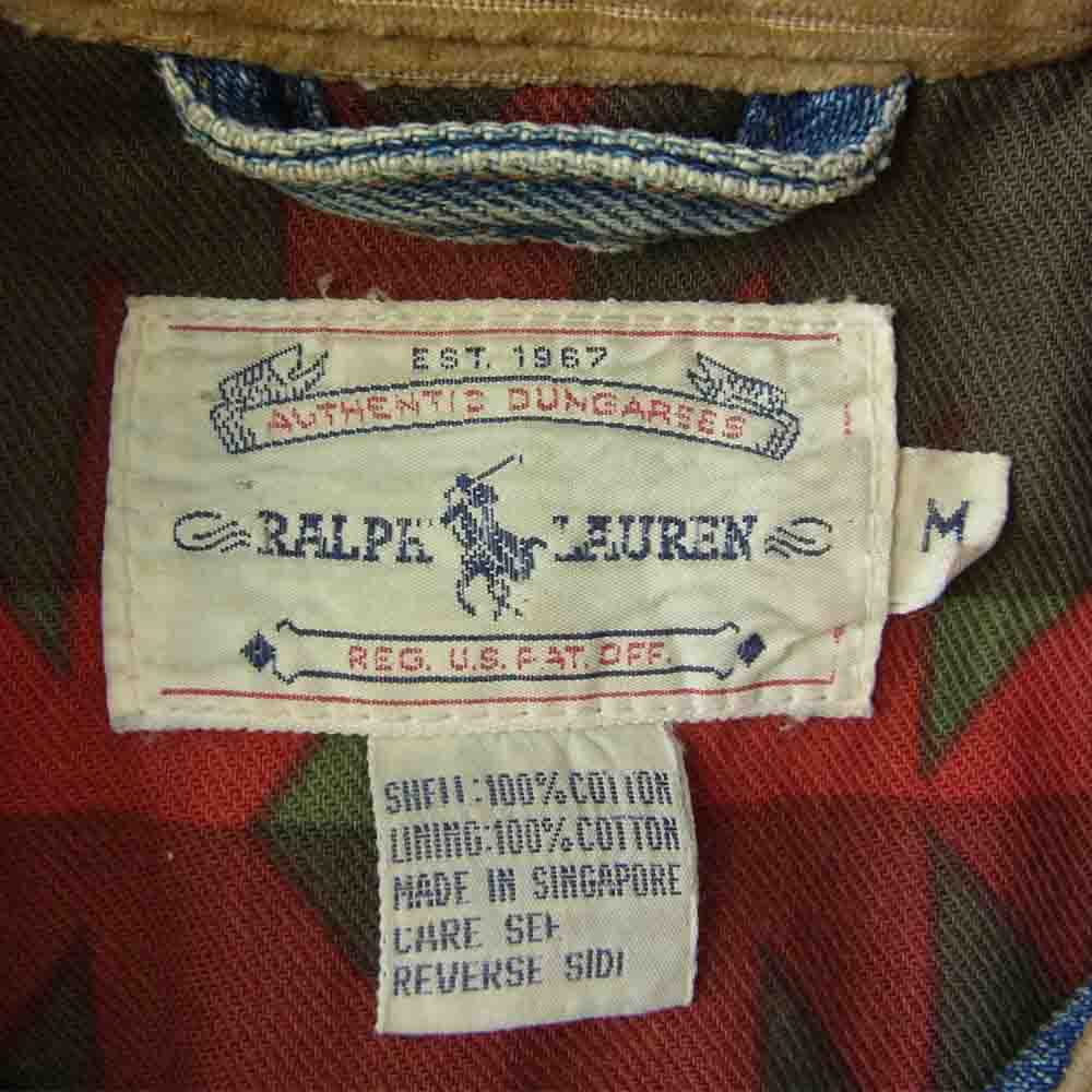 RALPH LAUREN ラルフローレン 白タグ デニム カバーオール ジャケット インディゴブルー系 M【中古】