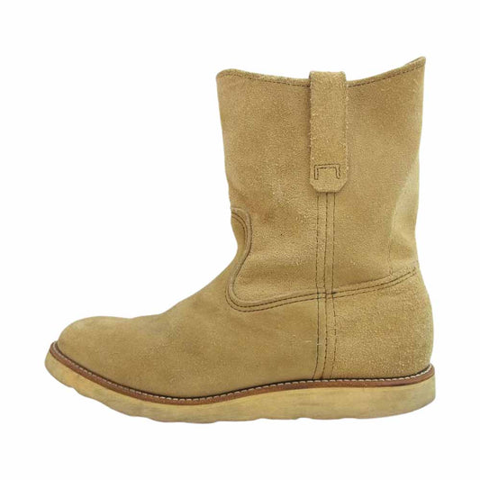 RED WING レッドウィング 8168 PECOS BOOTS ペコスブーツ アビレーン ラフアウト ブーツ ベージュ系 9　1/2【中古】