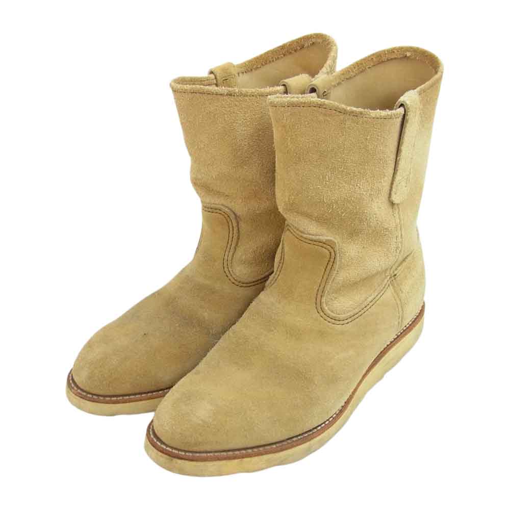 RED WING レッドウィング 8168 PECOS BOOTS ペコスブーツ アビレーン ラフアウト ブーツ ベージュ系 9　1/2【中古】