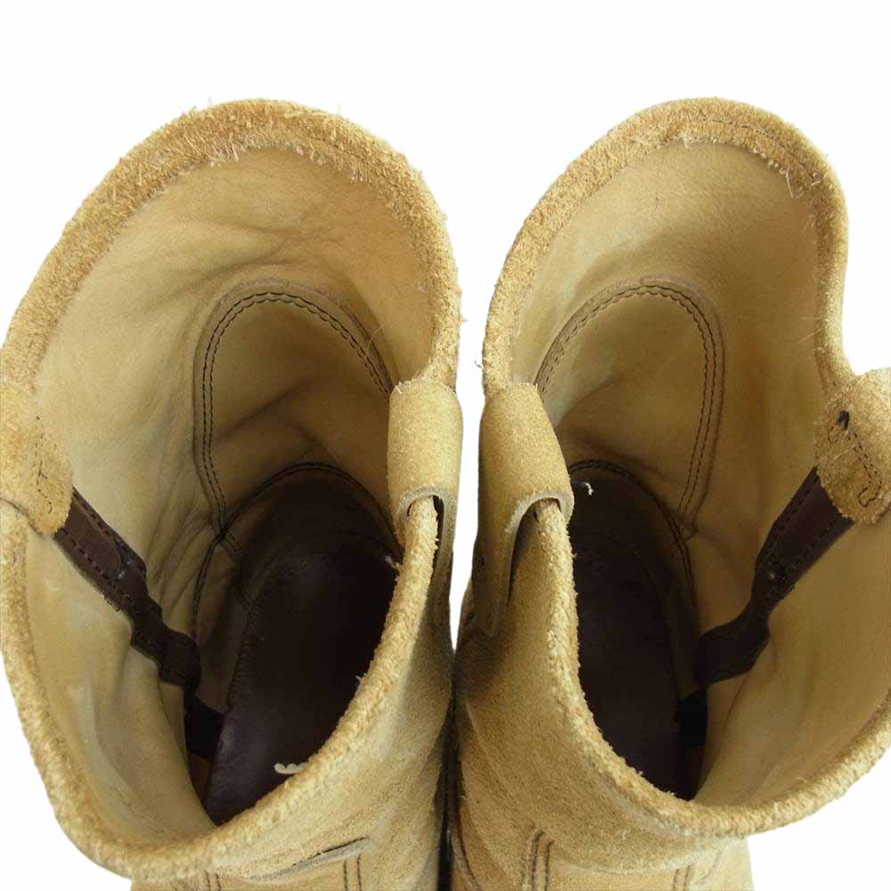 RED WING レッドウィング 8168 PECOS BOOTS ペコスブーツ アビレーン ラフアウト ブーツ ベージュ系 9　1/2【中古】