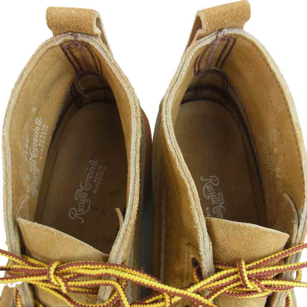 RUSSELL MOCCASIN ラッセルモカシン T200-27 sporting clays chukka laramie suede スポーティング クレイ チャッカ ブーツ ライトブラウン系 9.5 D【中古】