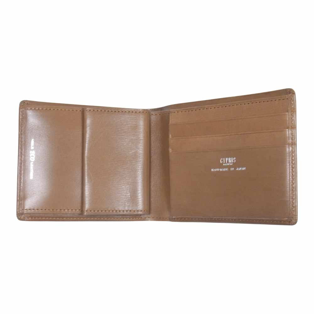 キプリス 8371 二つ折り レザー ウォレット 財布 ブラウン系【中古】
