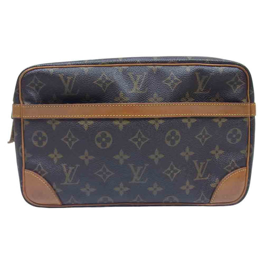 LOUIS VUITTON ルイ・ヴィトン M51845 モノグラム コンビエーニュ28 セカンド バッグ ダークブラウン系【中古】