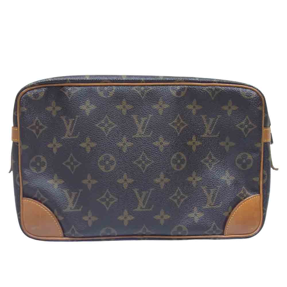 LOUIS VUITTON ルイ・ヴィトン M51845 モノグラム コンビエーニュ28 セカンド バッグ ダークブラウン系【中古】
