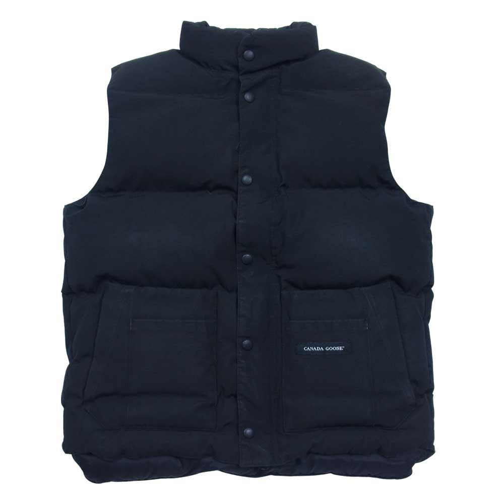 CANADA GOOSE カナダグース 国内正規品 グリフィンタグ Windsor Vest ウィンザー ダウン ベスト ブラック系 M【中古】