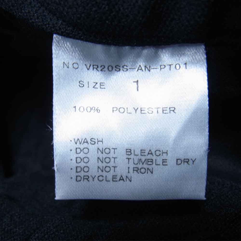 varde77 バルデセブンティセブン VR20SS-AN-PT01 EASY WIDE TRACK PANTS トラックパンツ ブラック系 1【中古】