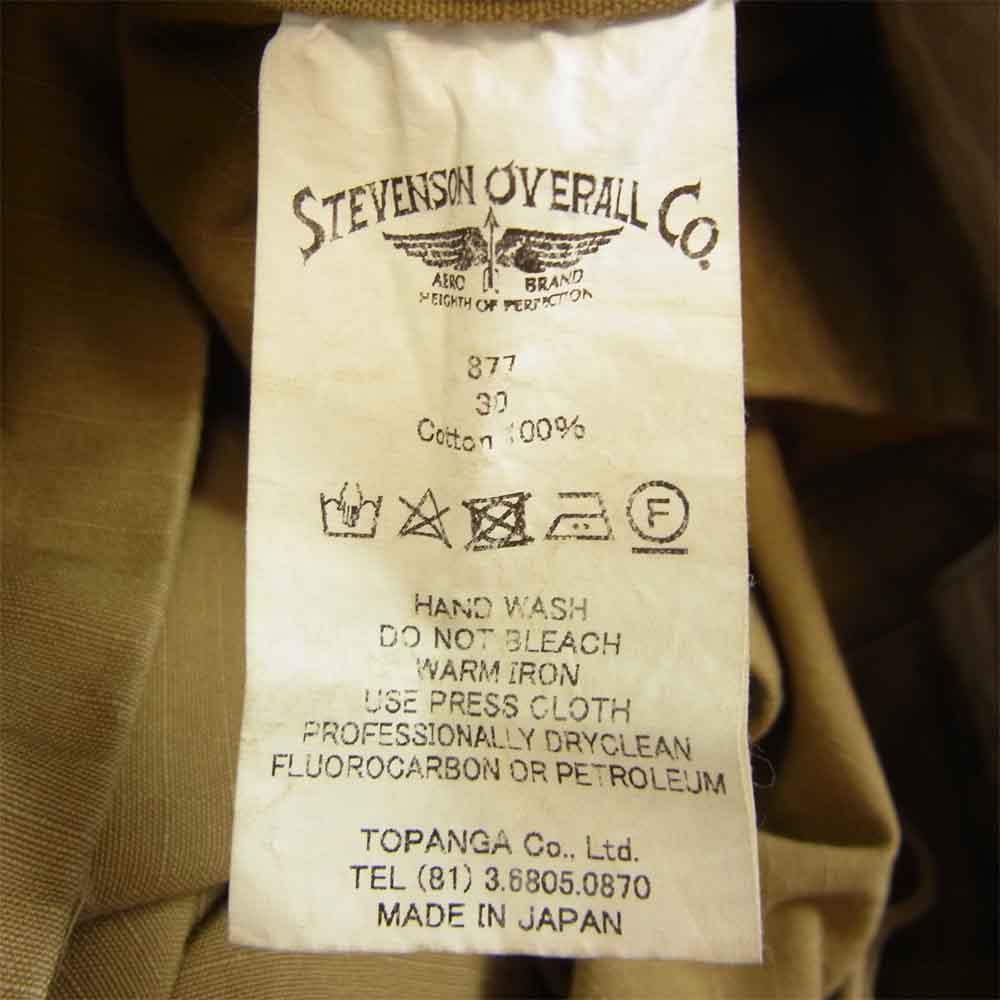 Stevenson Overall Co. スティーブンソンオーバーオール 877 Recon ジャングル ファティーグ カーゴ パンツ ベージュ系 30【中古】
