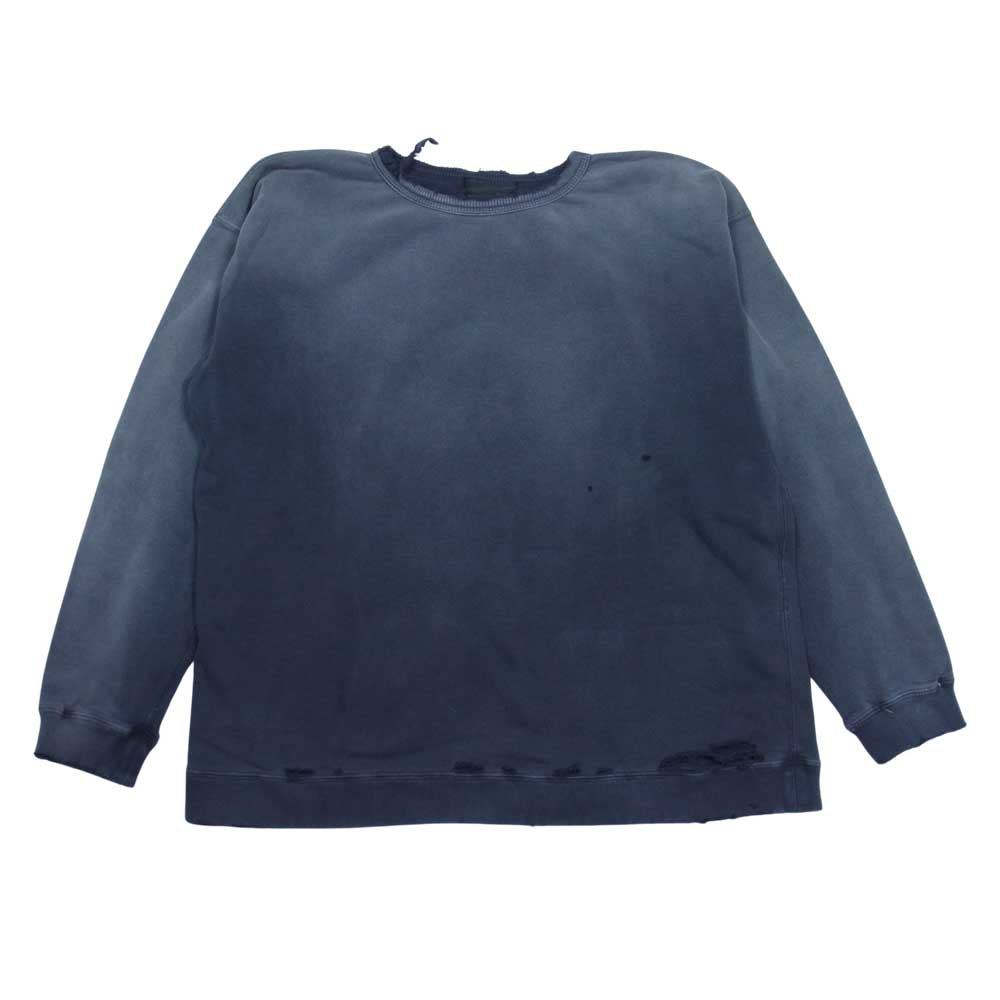 ファー イースタン エンスージアスト CONEY SWEAT SHIRTS ダメージ加工 スウェット チャコール系 L【美品】【中古】