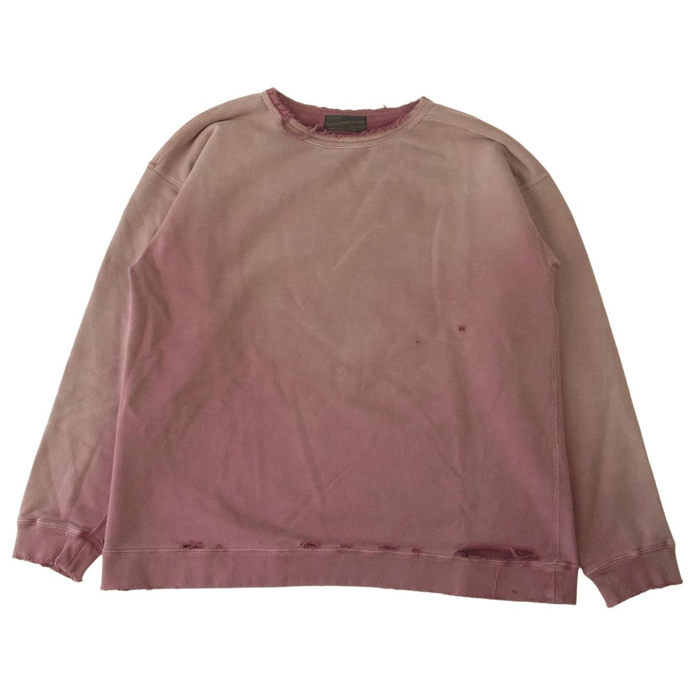 ファー イースタン エンスージアスト CONEY SWEAT SHIRTS ダメージ加工 スウェット パープル系 L【美品】【中古】