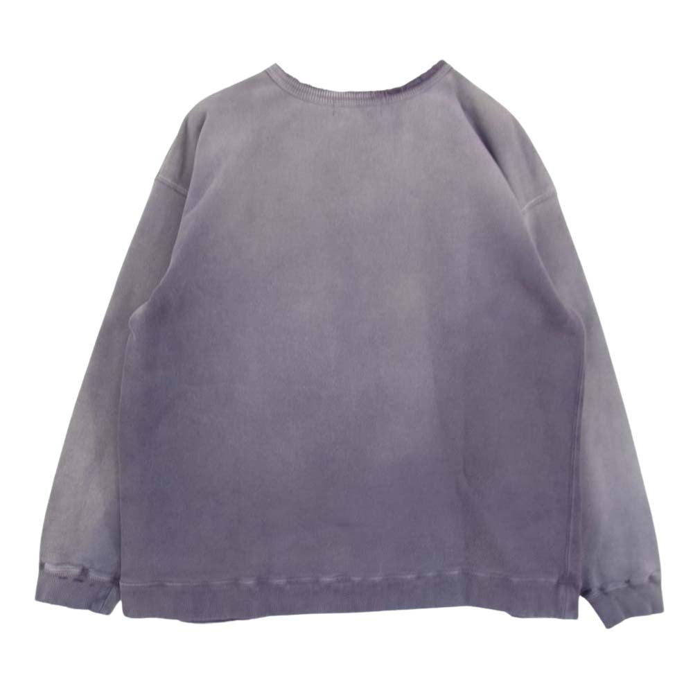 ファー イースタン エンスージアスト CONEY SWEAT SHIRTS ダメージ加工 スウェット パープル系 L【美品】【中古】
