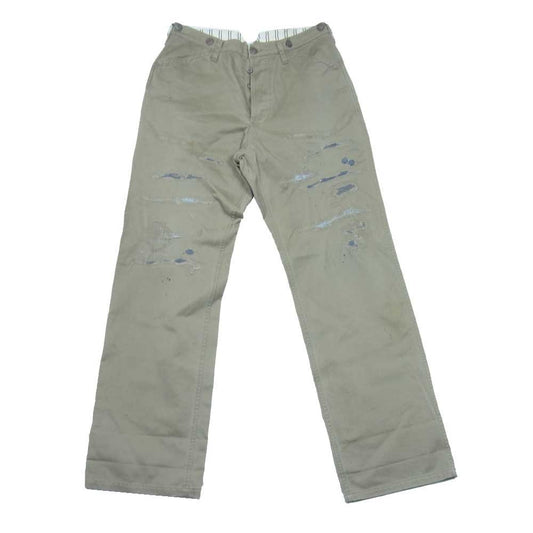 JELADO ジェラード Dugout Trousers V/F ダグアウト トラウザーズ ヴィンテージ加工 パンツ カーキ系 表記なし(W32程度)【中古】