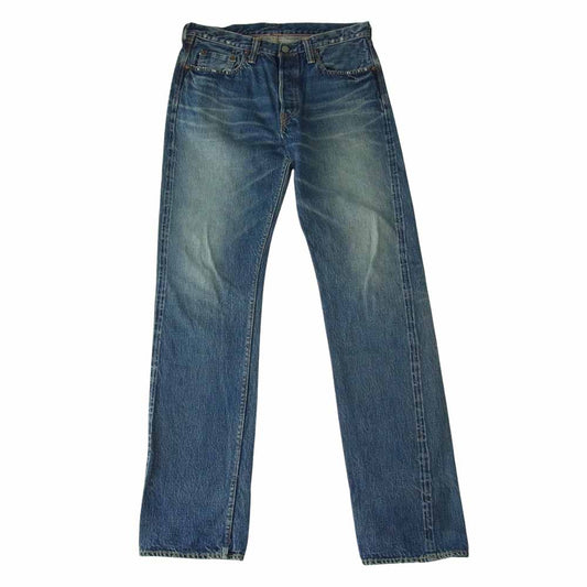 FULLCOUNT フルカウント 1101 HAND WASH ウォッシュ加工 オリジナル ストレート デニム パンツ インディゴブルー系 32【中古】