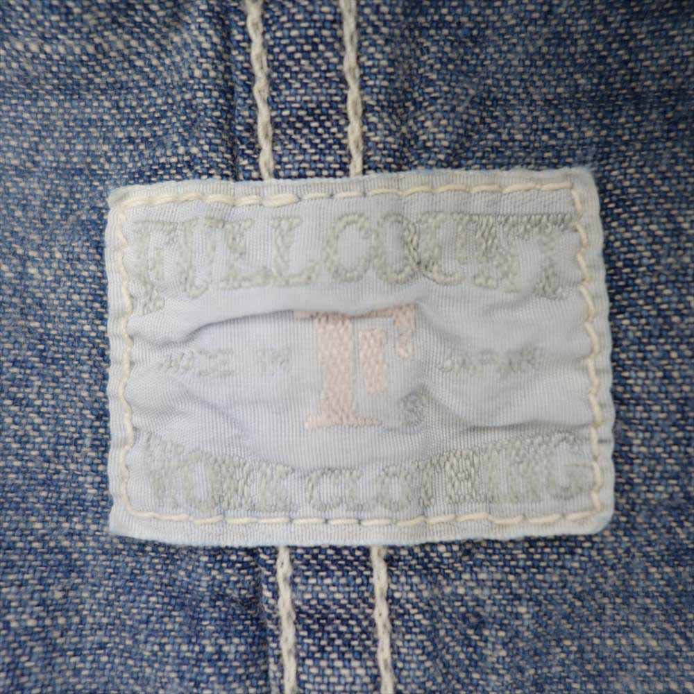 FULLCOUNT フルカウント 1930s 8oz Denim Short Coverall 2908-1 ヴィンテージ加工 ショート カバーオール ジャケット  ブルー系 38【中古】